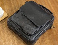 Cool Leather Mens Small Side Bag Messenger Bag Shoulder Bags for Men
