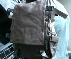 Cool Coffee Mens Leather Backpack Travel Backpacks Laptop Backpack for men