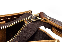Genuine Leather Messenger Bag Cool Chest Bag Sling Bag Crossbody Bag Travel Bag Hiking Bag for men