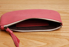Genuine Leather billfold Long Wallet Zipper Slim Wallet Coin Change Card Wallet Purse For Women