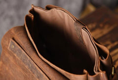 Handmade leather men Briefcase messenger vintage shoulder laptop bag vintage bag - EverHandmade