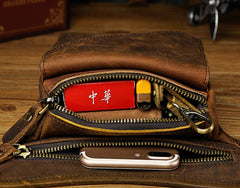 Leather Belt Pouches for Men Leg Drop Bag waist BAG Shoulder Bag For Men