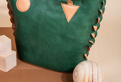 Handmade Genuine Leather Shopper Bag Bucket Bag Shoulder Bag Purse For Women - EverHandmade