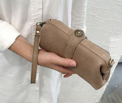 Vintage LEATHER Womens Wristlet Bag Doctor Long Wallet Mini Shoulder Bag FOR Women