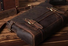 Handmade leather mens Briefcases Messenger bags Vintage Laptop Briefcases Business Briefcases - EverHandmade