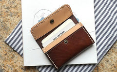 Leather Mens Card Wallet Front Pocket Wallets Small Slim Wallets Change Wallet for Men
