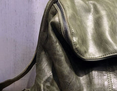 Vintage LEATHER WOMEN Barrel Backpacks School Bucket Backpacks FOR WOMEN