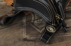 Leather Belt Pouch Mens Small Cases Waist Bag Hip Pack Belt Bags for Men