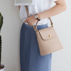 Cute Leather Womens Stylish Bucket Handbag Crossbody Purse Barrel Shoulder Bag for Women