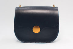 Handmade Leather Round Bag Crossbody Bag Shoulder Bag Purse for Women Leather Bag
