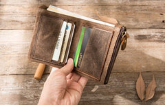 Cool Canvas Mens Small Wallet Bifold Vintage billfold Wallets for Men