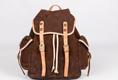 Handmade Genuine Leather Backpack Bag Travel bag Black Women Leather Purse - EverHandmade