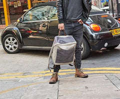 Canvas Gray Mens Cool Backpack Canvas Travel Bag Canvas School Bag for Men