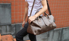 Cool Leather Mens Weekender Bag Travel Bags Shoulder Bags for men