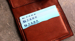 Cute LEATHER Wrinkled Womens Small Wallet Bifold Leather Small Wallets FOR Women