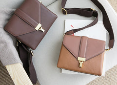 Stylish Leather Womens Messenger Crossbody Purse Minimalist Shoulder Bag for Women