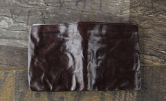 Handmade Genuine Leather Mens Cool Slim Leather Billfod Wallet Men billfold Wallets Bifold for Men