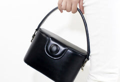 Genuine Leather Doctor Bag Bucket Bag Handbag Shoulder Bag for Women Leather Crossbody Bag - EverHandmade