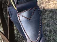 Waxed Canvas Messenger Bag for men Vintage Shoulder Bag for men