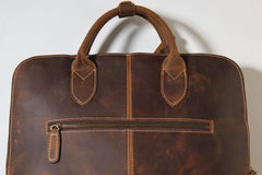 Handmade Leather Mens Cool Business Bag Briefcase Work Bag Laptop Bag for men