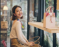 Stylish Pink Leather Womens Handbag Work Bag Purse Shoulder Bag for Women