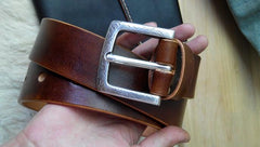 Cool Handmade Brown Leather Mens Belt Leather Belt for Men