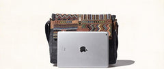 Vintage Mens Canvas Gray Cool Side Bag Messenger Bag Shoulder Bag for Men