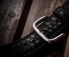 Handmade Black Leather Mens Belts Custom Cool Leather Men Belt for Men