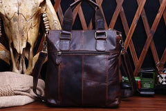 Vintage Coffee Leather Mens Briefcase Laptop Bag Business Bags Work Bag for Men