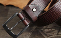 Genuine Leather Punk Rock Biker Trucker Mens Belt Men Black Coffee Belt for Men