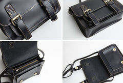 Genuine Leather Cute Crossbody Bag Messenger Bag Shoulder Bag Women Girl Leather Satchel Bag Purse