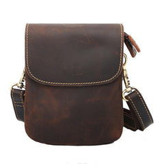 Cool Black Leather Mens Small Vertical Courier Bag Brown Messenger Bags Blue Postman Bag For Men