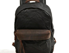 Waxed Canvas Leather Mens Camera Backpack Canvas Travel Backpack Canvas Camera Backpack for Men