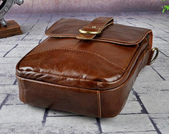 Cool Vintage Leather Mens Small Side Bag Messenger Bag Shoulder Bags for Men