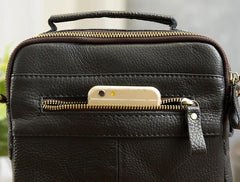 Cool Leather Mens Small Side Bag Messenger Bag Shoulder Bags for Men