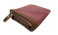 Mens Canvas Small Wallet for men Bifold Cool Men billfold Small Wallet