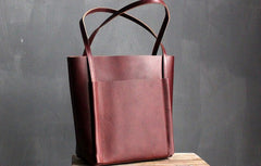 Stylish LEATHER Brown WOMEN Tote Bag Tote Shoulder Purses FOR WOMEN