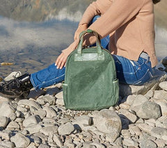 Canvas Green Women Cool Backpack Canvas Travel Bag Canvas Handbag for Women