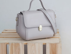 Small Leather Stylish Womens Mini Handbag Doctor Shoulder Bag for Women