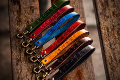 Handmade Leather Tooled Mens Cool Car Key Wallet Coin Wallet Pouch Car KeyChain for Men