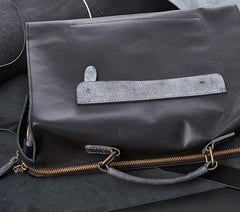 Mens Black Leather Large Briefcase Handbag Work Bag Business Bag for Men