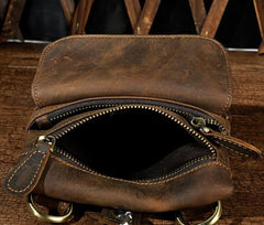 Vintage Mens Leather Belt Pouch Holster Side Bag Belt Case Waist Pouch for Men