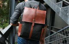 Handmade Mens Leather Backpacks Cool Travel Backpacks Laptop Backpack for men