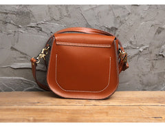 Cute White LEATHER Flip Side Bag Handmade WOMEN Saddle Phone Crossbody BAG Purse FOR WOMEN