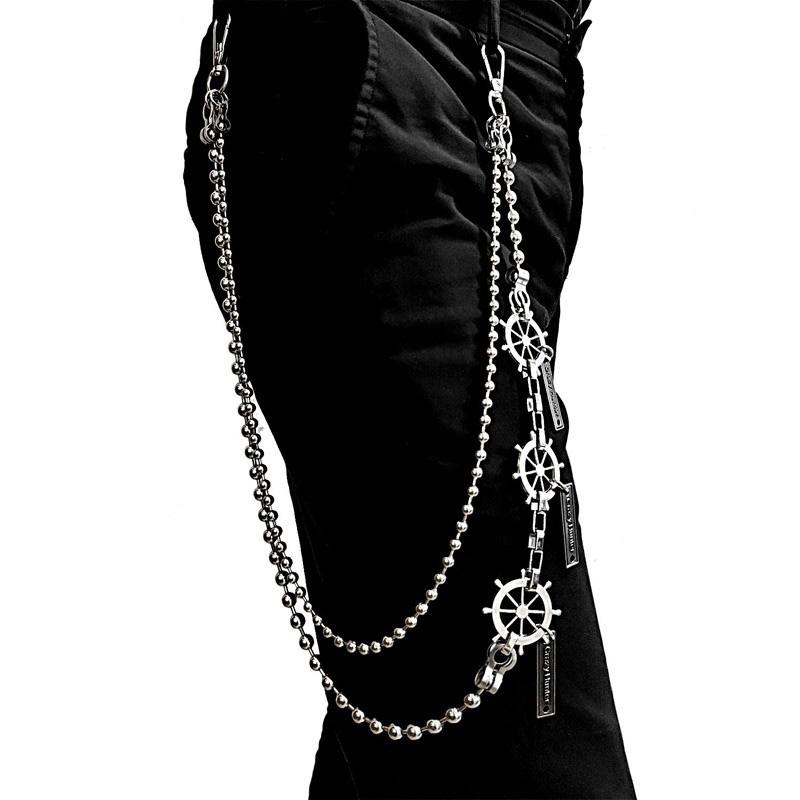 Badass Double Mens Silver Long Wallet CHain Pants Chain Jeans Chain Je –  iChainWallets