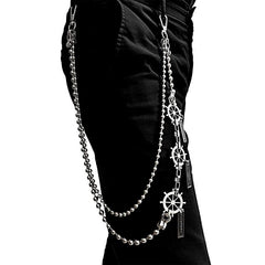31'' Metal BIKER SILVER WALLET CHAIN Beaded LONG PANTS CHAIN ANCHOR jeans chain jean chainS FOR MEN