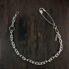 32'' Metal BIKER SILVER WALLET CHAIN LONG Safety Pin PANTS CHAIN jeans chain jean chainS FOR MEN