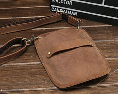 Cool Leather Mens Hairstylist Tool case barber pouch scissors case Belt Pouch Waist Bag