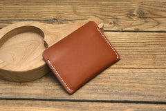 Cute LEATHER Womens Brown Small Wallet Leather Card Wallet FOR Women
