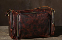 Leather Mens Cool Shoulder Bag Barrel Bag Messenger Bag for men